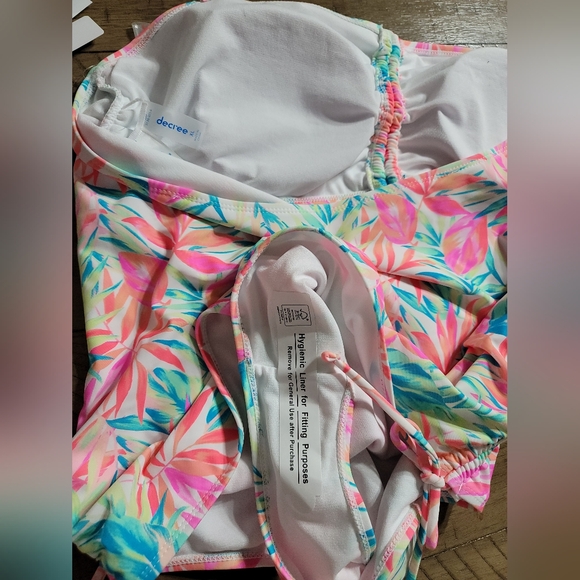 Decree Womens Exotic Textured Leaf Monokini One Piece Swimsuit XL - Picture 14 of 14